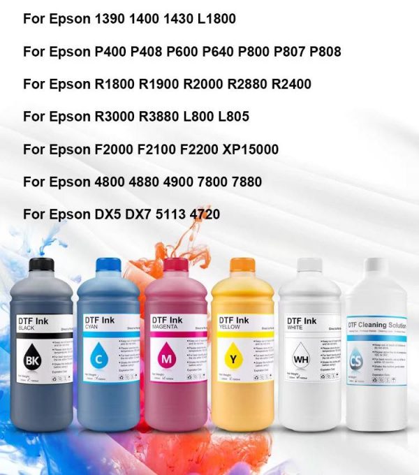 Cyan - DTF Pigment Mürrekkep, 1kg, Epson yazıcılar için - Görsel 2